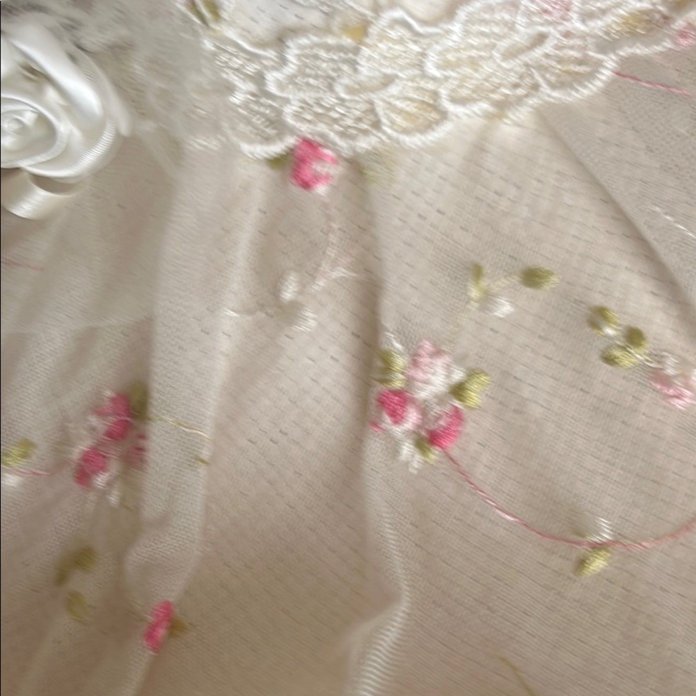 Floral Lace Wide Brim Hat with Bow - Picture 2 of 10